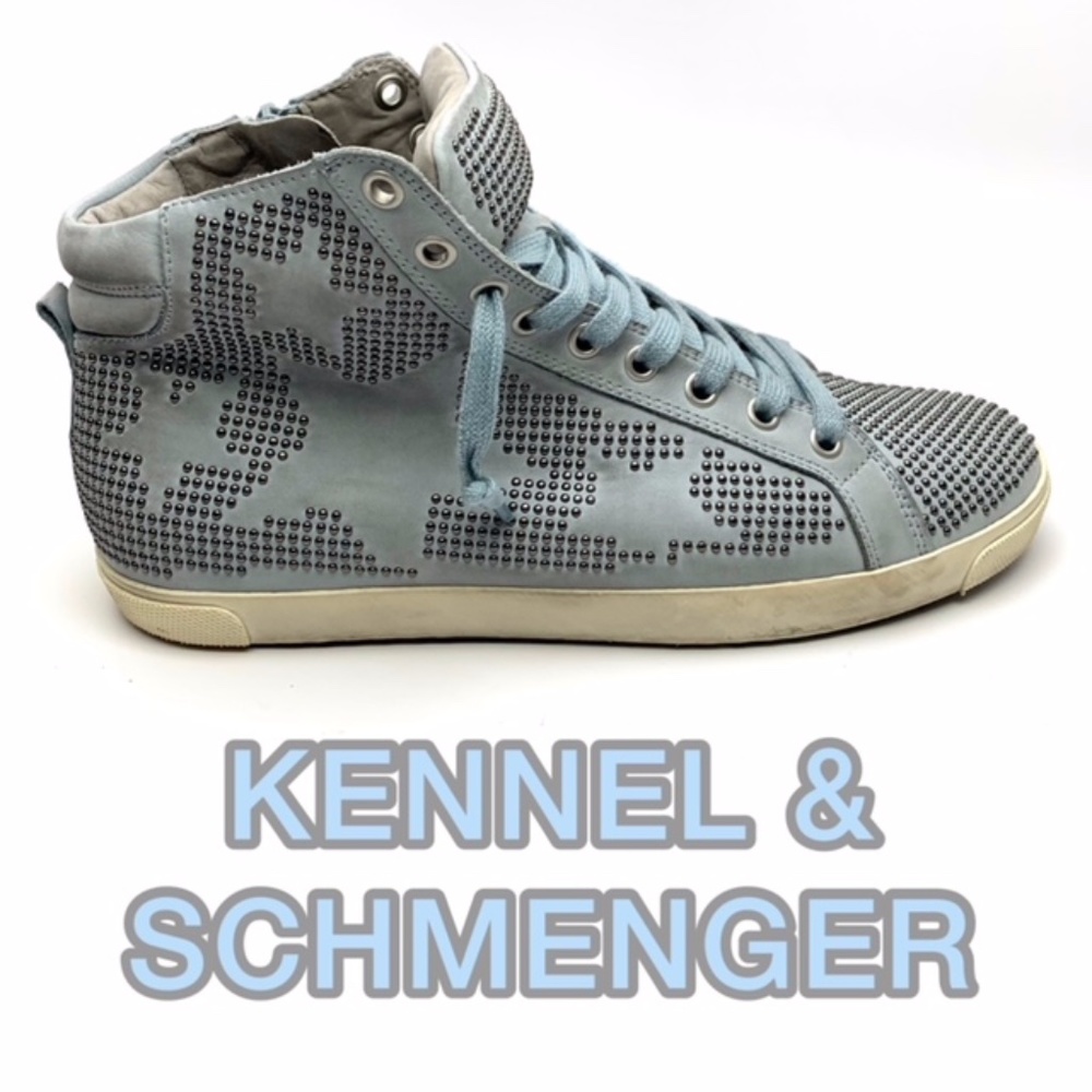 KENNEL & SCHMENGER HIGH-TOPS SNEAKERS in BLUE